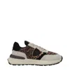 Philippe Model Sneakers Antibes Woman Fabric Brown/beige In Brown