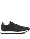 Philippe Model Low Top Sneakers With Rubber Sole And Suede Accents In Black