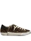Philippe Model Stitched Leopard Print Low-top Sneakers Slip-on In Multi