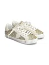 Philippe Model Glitter Sneakers In Gold