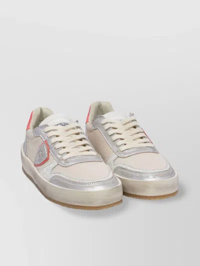 Philippe Model Heel Tab Low-top Rubber Sole Sneakers In Brown