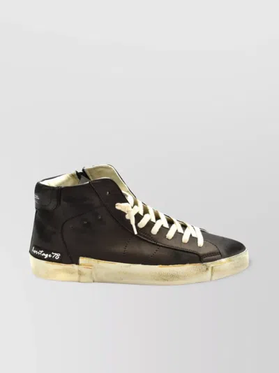 Philippe Model High-top Rubber Sole Sneakers In Black