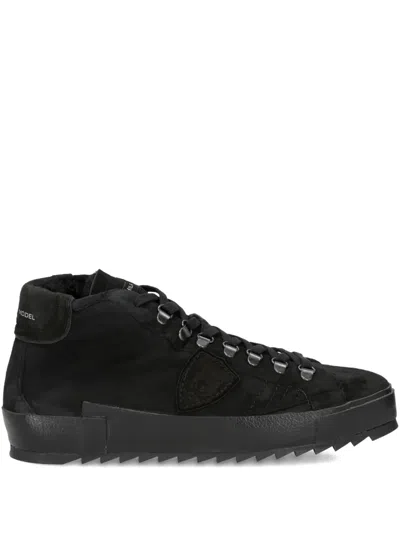 Philippe Model High-top Suede Trainers In Black