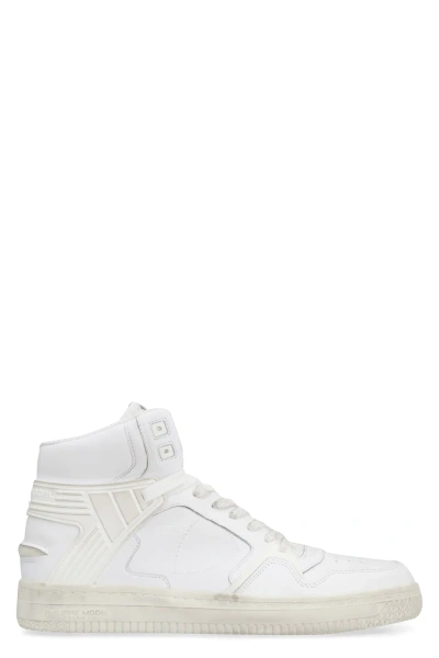 Philippe Model La Grande Man Leather High-top Sneakers In White