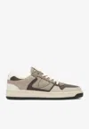 Philippe Model Mesh Panel Round Toe Rubber Sole Sneakers In Neutral