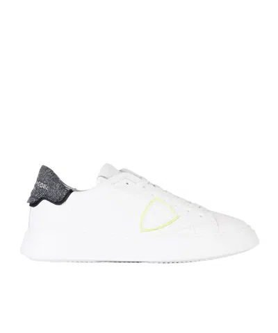 Philippe Model Lace-up Low-cut Skate Shoes In White
