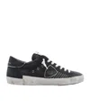 Philippe Model Lace-up Low-cut Sneakers In Black