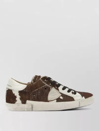 Philippe Model Lace Up Low Top Sneakers Rubber Sole In Multi