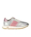 Philippe Model Tour Low Vintage Metal Argent Rose Sneaker In White