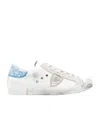 Philippe Model Leather Sneakers With Suede Accents In White