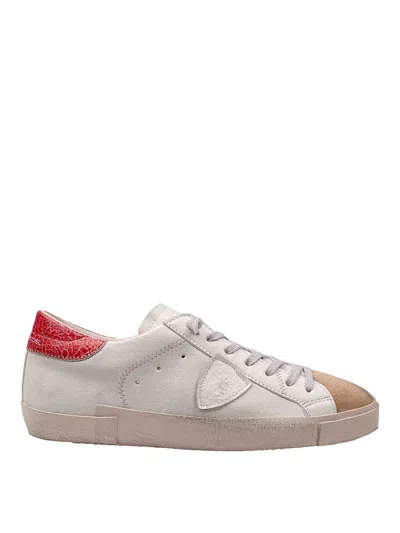 Philippe Model Leather And Suede Sneakers In Multi
