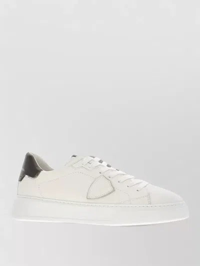 Philippe Model Leather Lace-up Sneakers In White
