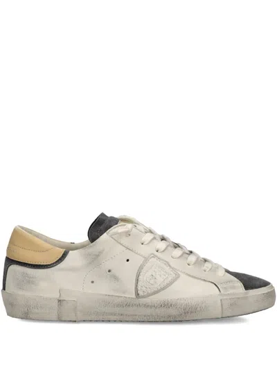 Philippe Model Leather Low-top Sneakers In Neutral