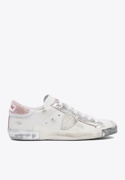 Philippe Model Leather Low-top Sneakers In White