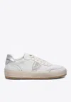 Philippe Model Paris Textured Leather Slip-on Sneakers In White