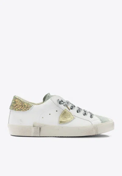 Philippe Model Leather Low-top Sneakers In White