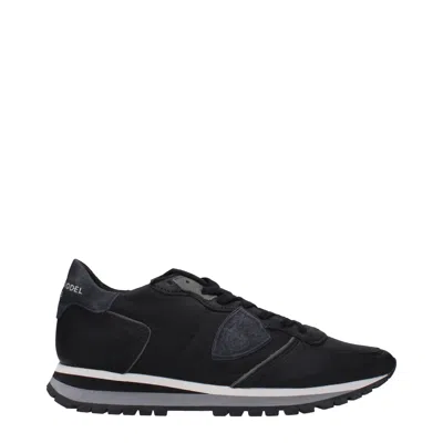 Philippe Model Leather Men's Sneakers In Black