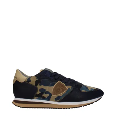Philippe Model Leather Men's Sneakers In Blue