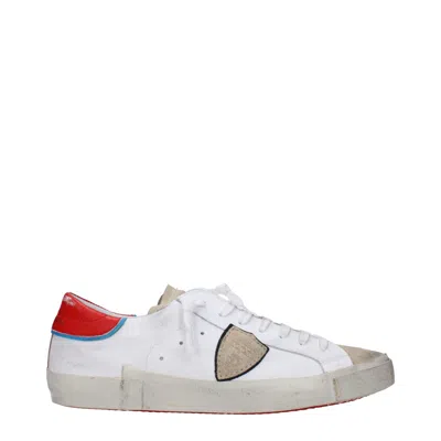 Philippe Model Leather Men's Sneakers In White