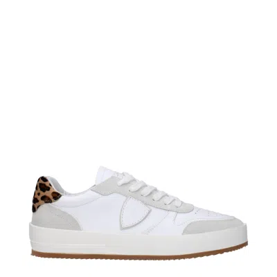 Philippe Model Leather Men's Sneakers In White
