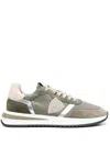 Philippe Model Leather-panelled Low-top Sneakers In Green
