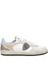 Philippe Model Veau Crackle Blanc Ciel Sneakers In Neutral