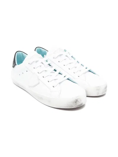 Philippe Model Leather Sneakers In 白色
