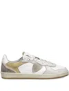Philippe Model Veau Crackle Blanc Sable Sneakers