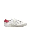 Philippe Model Distressed Leather Low-top Sneakers In White