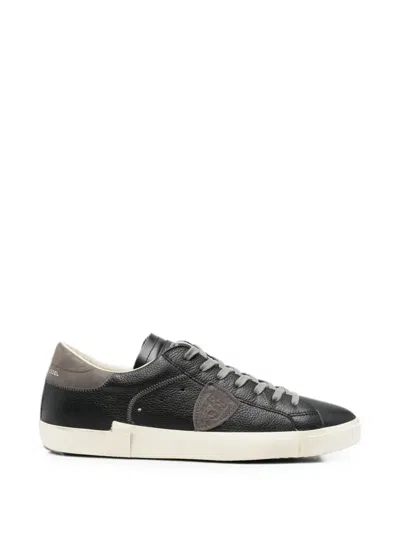 Philippe Model Leather Sneakers In Black