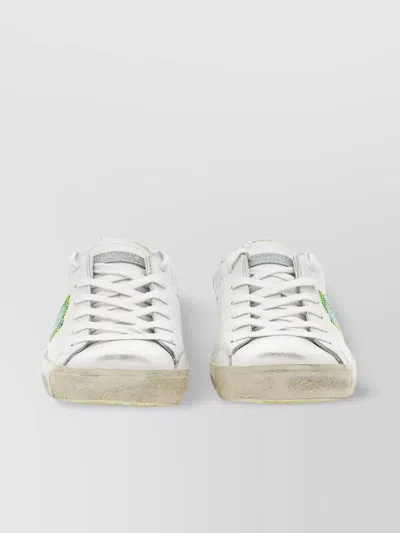 Philippe Model Leather Sneakers Distressed Effect In White