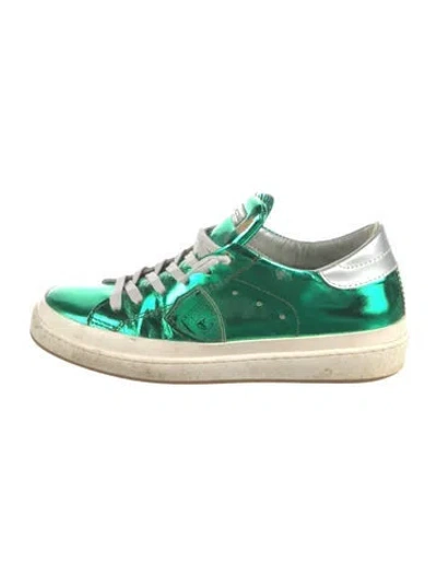 Pre-owned Philippe Model Leather Sneakers In Green