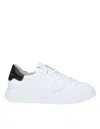 Philippe Model Temple White Black Leather Sneaker In Multicolor