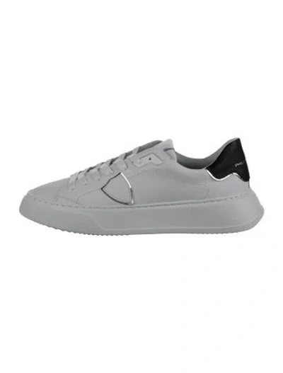 Pre-owned Philippe Model Leather Sneakers In Silver