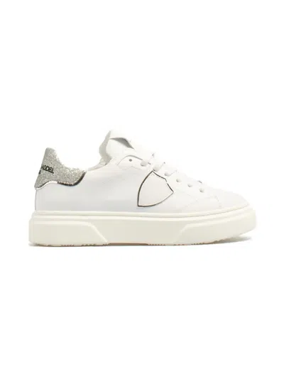 Philippe Model Kids' Leather Trainers In White