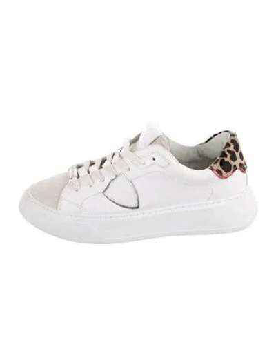 Pre-owned Philippe Model Leather Sneakers In White