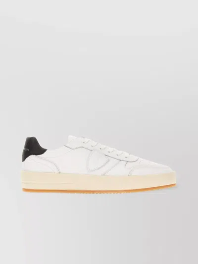 Philippe Model Leather Sneakers With Contrast Heel Tab