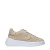 Philippe Model Sneakers Temple Womens Suede Beige In Gold