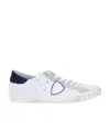 Philippe Model Parisx Sneakers In Leather With Contrasting Heel Tab In White