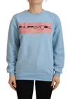 Philippe Model Light Blue Logo Printed Long Sleeves Sweater In Blue