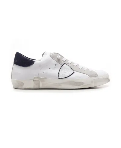 Philippe Model Logo Details Casual Sneakers In White