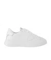 Philippe Model Temple Veau Leather Sneakers In White
