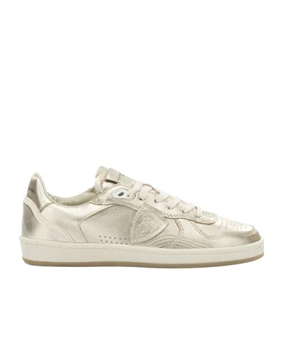 Philippe Model Logo Patch Lace-up Sneakers In White
