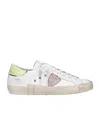 Philippe Model Prsx Casual Leather Sneaker In White