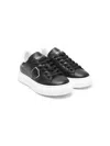 Philippe Model Logo-patch Leather Sneakers In Black