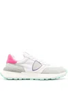 Philippe Model Leather-panelled Low-top Sneakers In Weiss