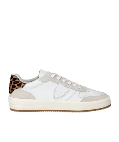 Philippe Model Logo Patch Low-top Sneakers In White