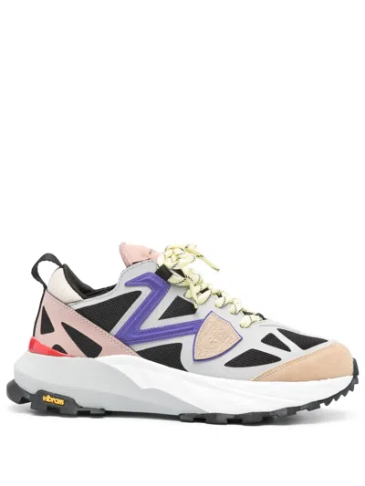 Philippe Model Logo-patch Panelled-design Sneakers In Black