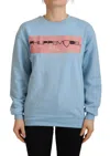 Philippe Model Light Blue Logo Printed Long Sleeves Sweater In Blue
