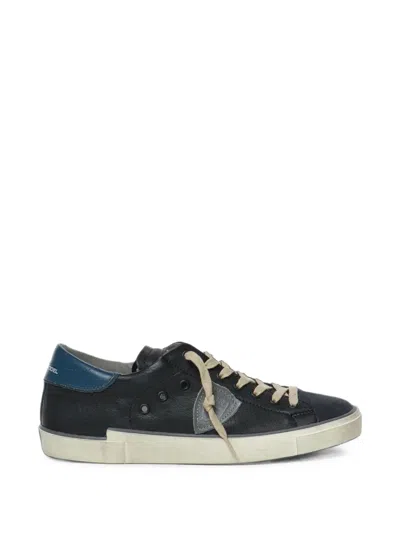 Philippe Model Logo-patch Panelled Sneakers In Animal Print